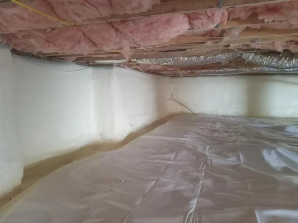 Crawl space encapsulation with closed-cell spray foam for Attic Insulation in Newberry